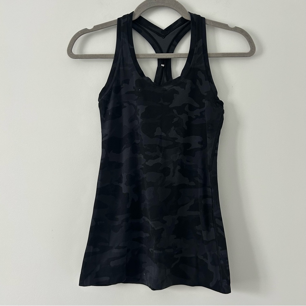 Lululemon Cool Racerback II Nulu Tank Heritage 365 Camo Deep Coal Multi 2